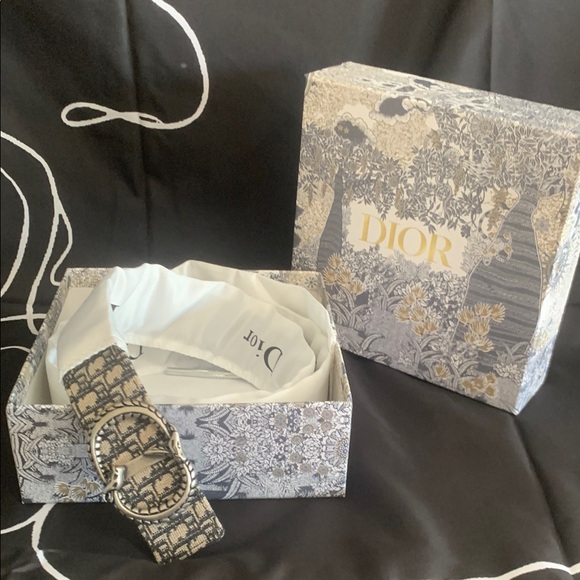 Dior Monogram Belt with Silver Accents - Picture 1 of 5